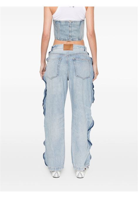 Blue zip-detail mesh-panel jeans Alexander Wang - women ALEXANDER WANG | 4DC3254882470C